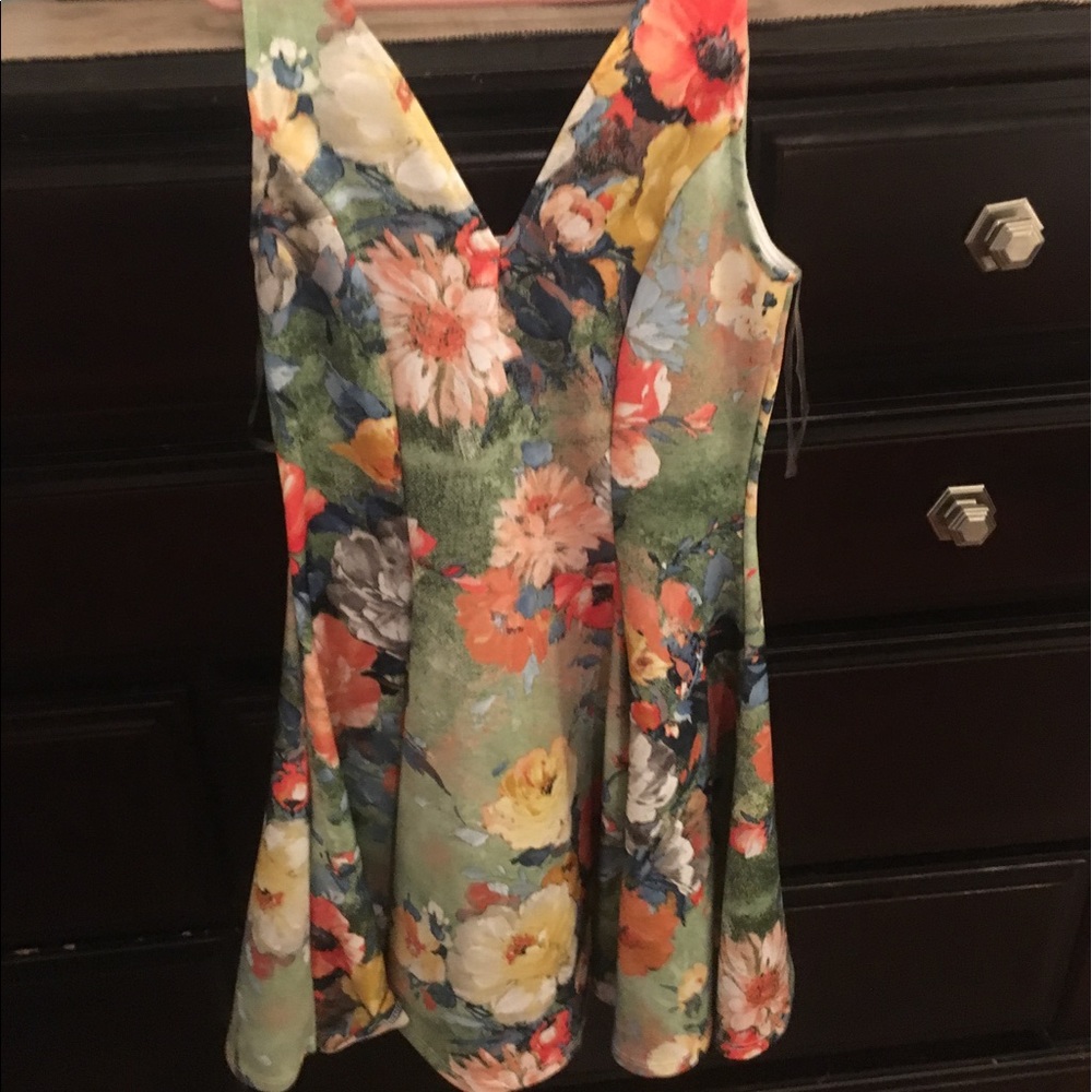 flower print skater dress