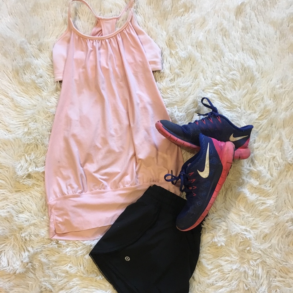 Blush Lululemon open-back Tank