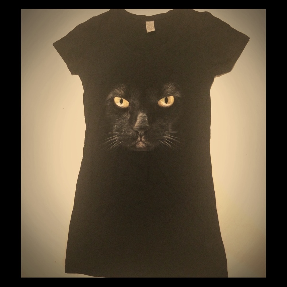 Cool, stretchy cat or panther? print t-shirt dress