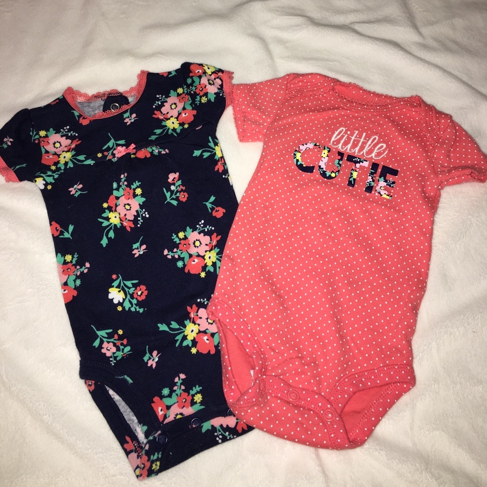 Carters 3 month size short sleeved onesies