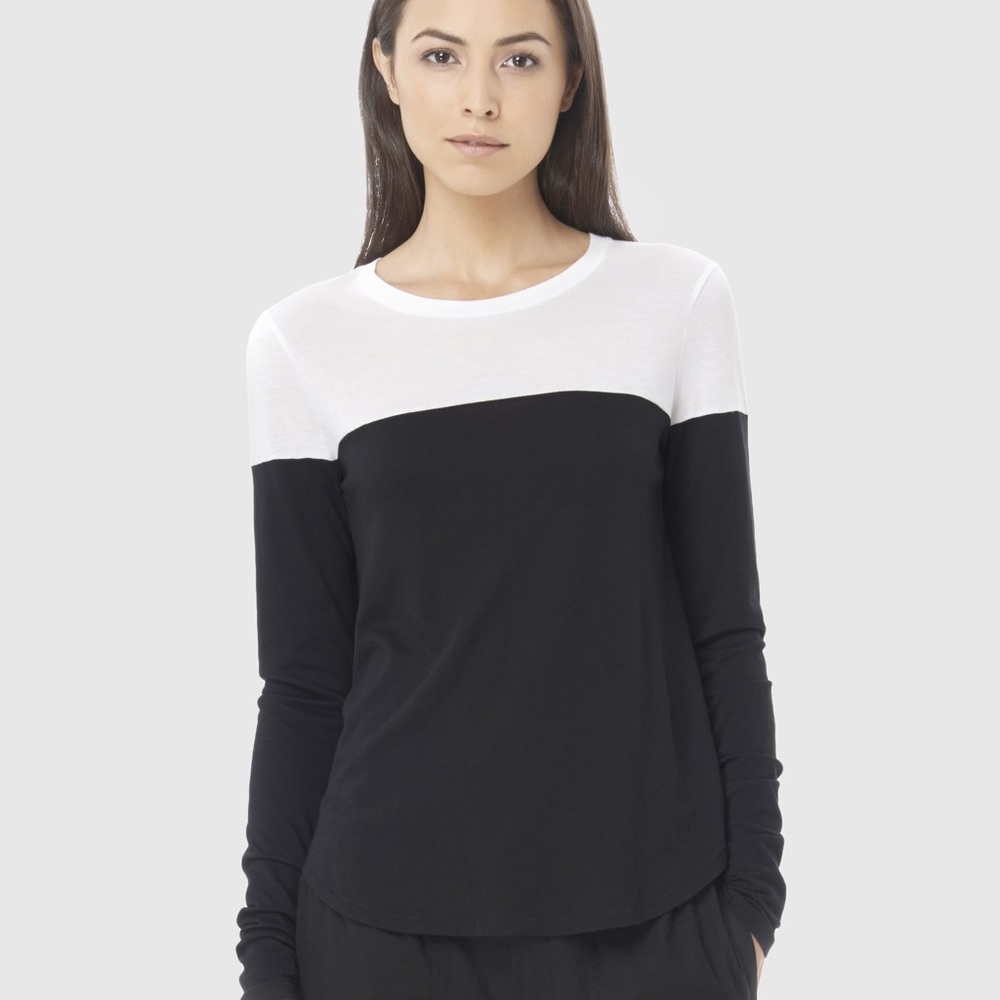 VINCE colorblock long sleeved tee