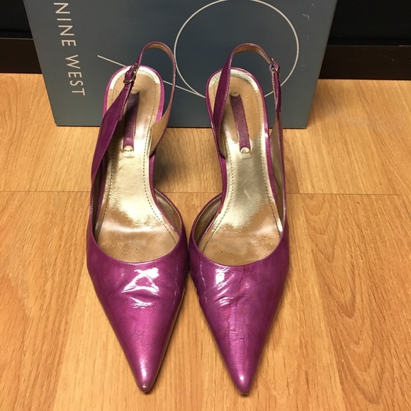 purple slingback heels