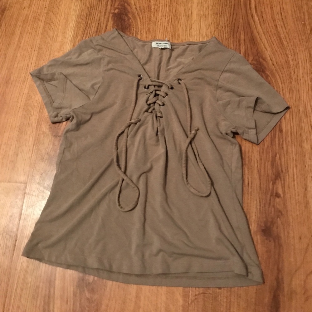 Laced up crop top