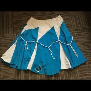 Handmade Full Skirt Blue White Small 2 4