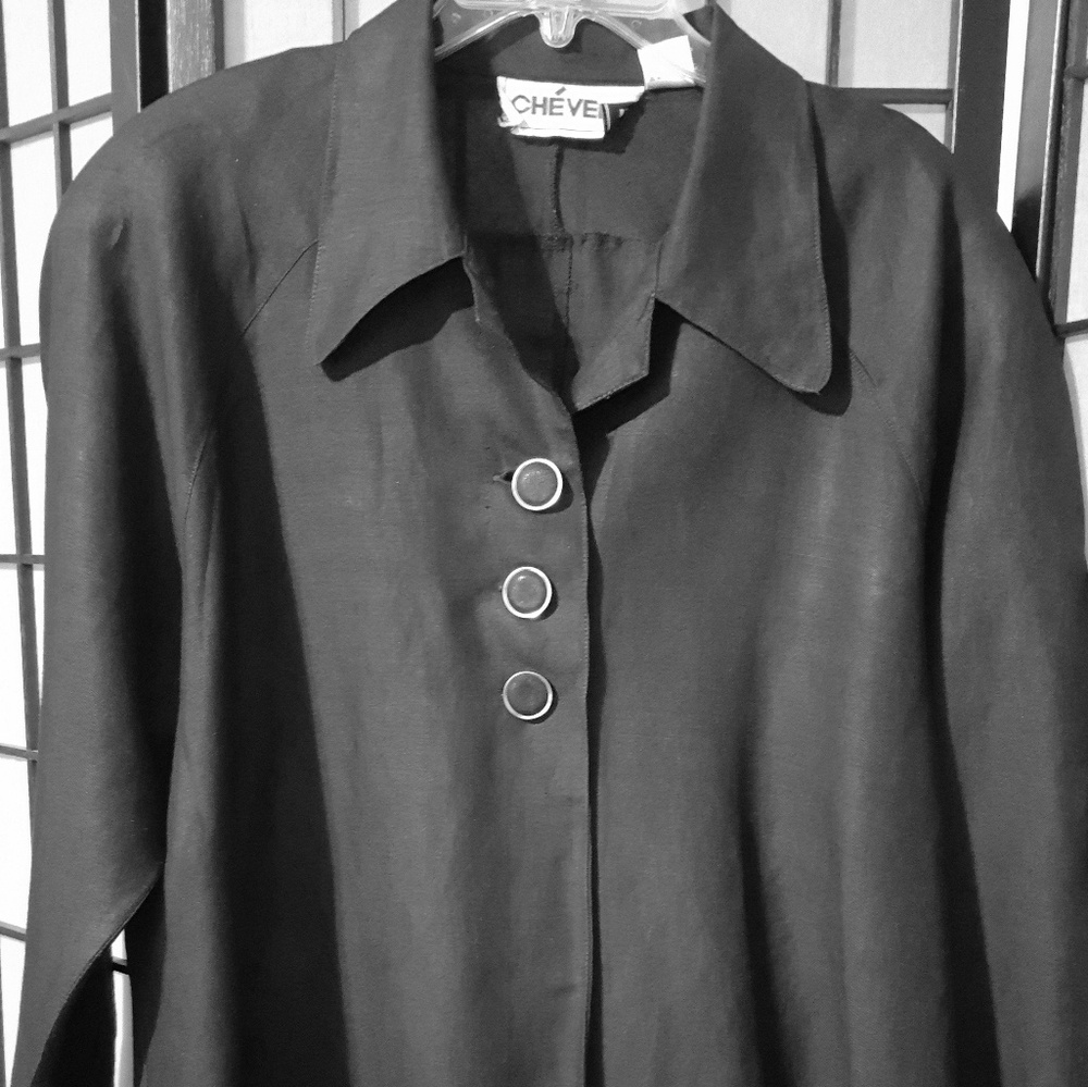 Black mini 1 button wrap skirt.