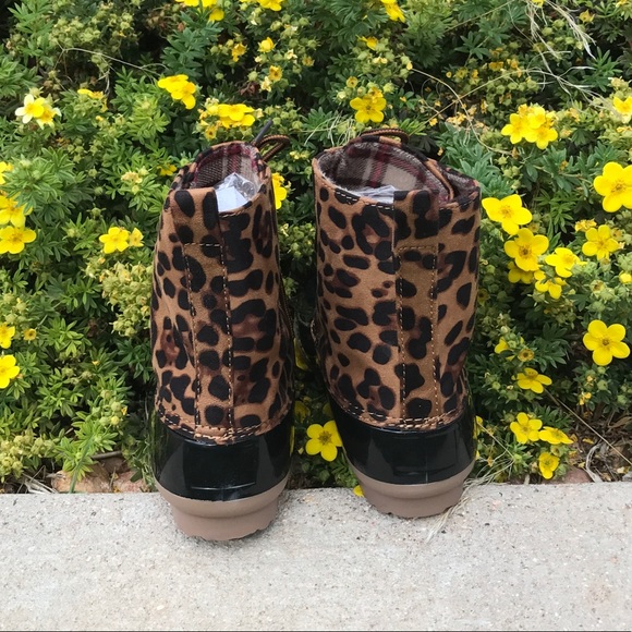 LAST TWO! << Leopard Print Duck Boots Rain Boot >> - Picture 5 of 6
