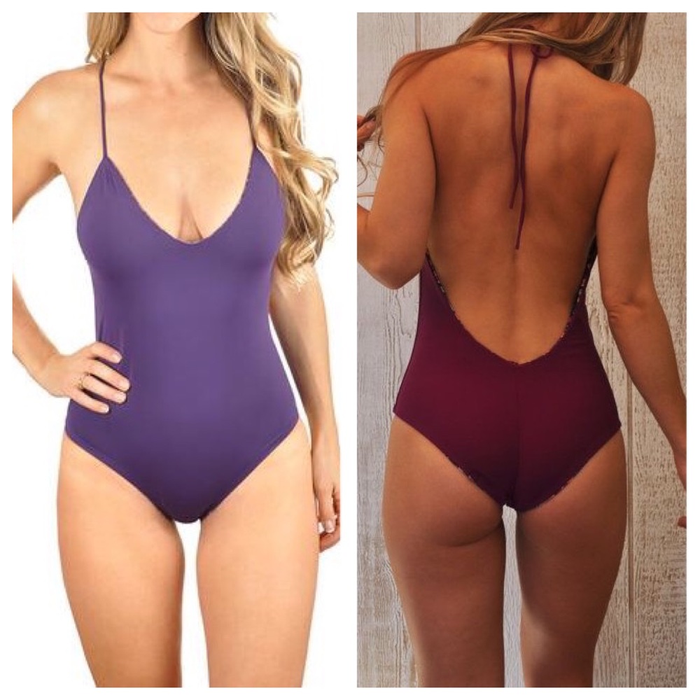 Water Glamour Swimwear Reversible One Piece NWT
