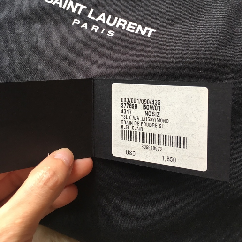 SOLD YSL Monogram Quilted Leather Wallet on Chain - Picture 6 of 8
