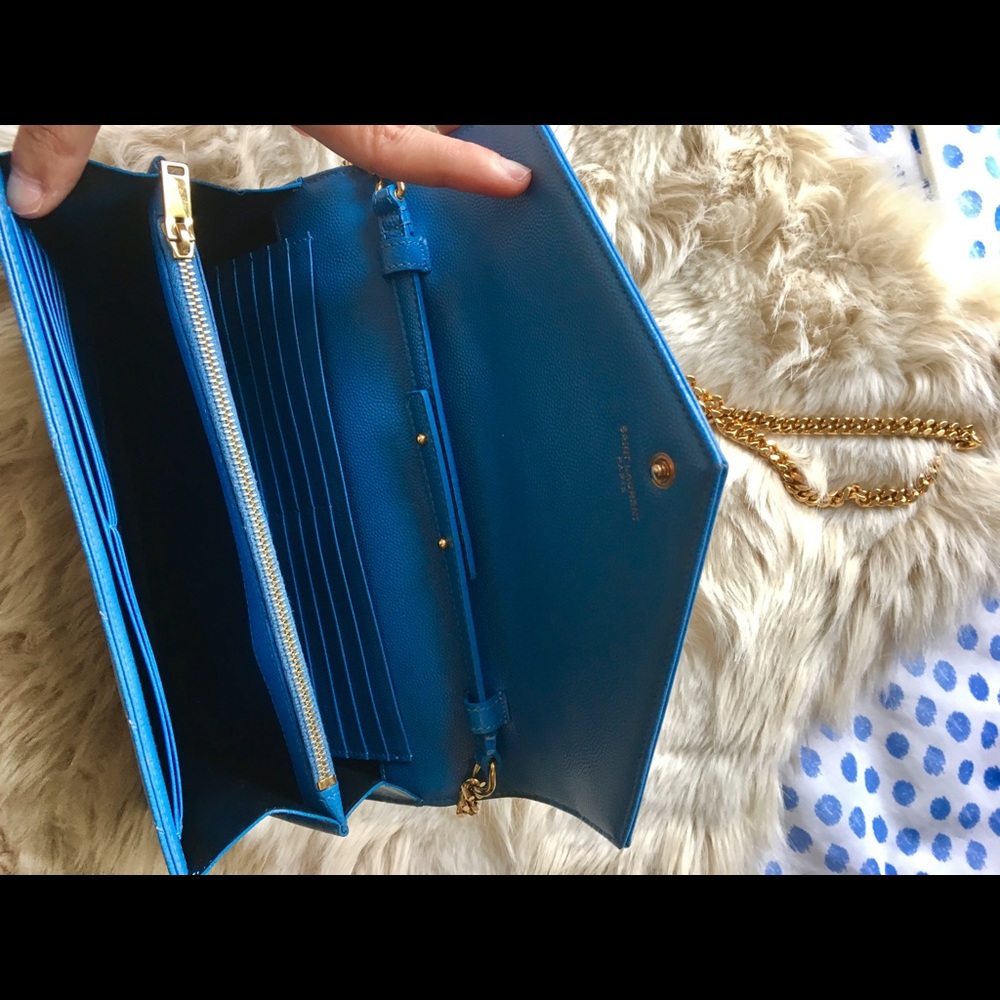 SOLD YSL Monogram Quilted Leather Wallet on Chain - Picture 3 of 8