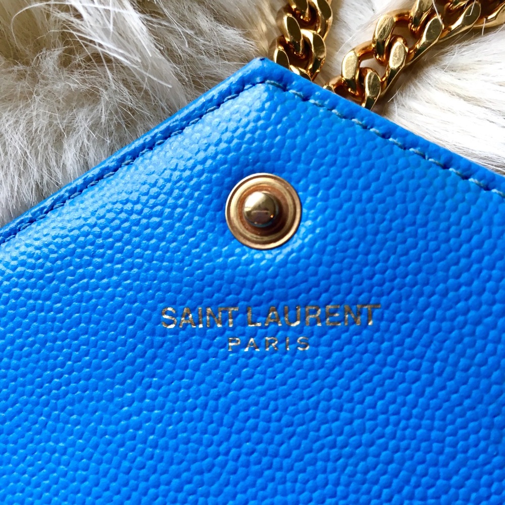 SOLD YSL Monogram Quilted Leather Wallet on Chain - Picture 4 of 8