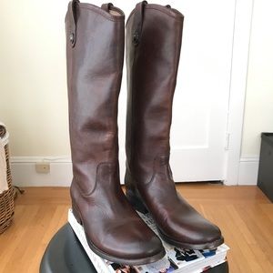 Fyre, Melissa Button Boots, Brown Sz 8.5