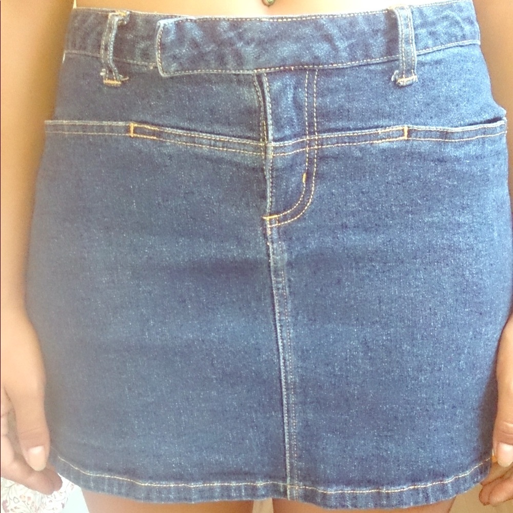 Vintage SPLIT denim skirt