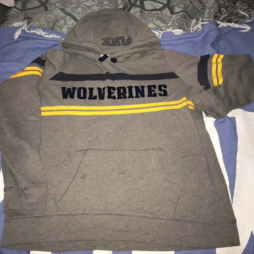 Pink wolverine hoodie bling sz medium