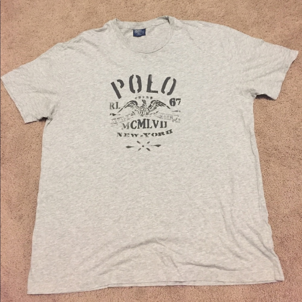 Men's polo gray cotton tshirt