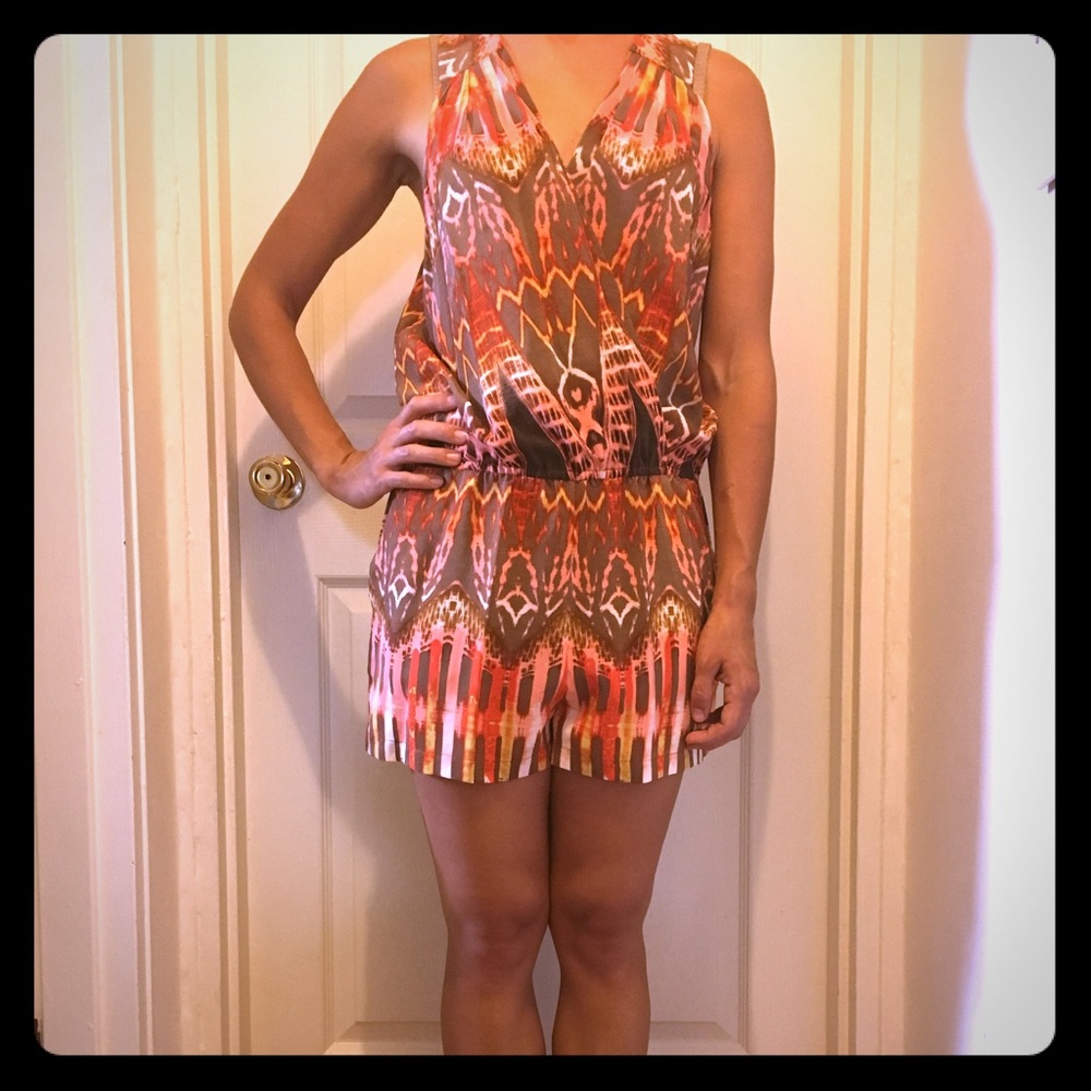 BCBG Thalia romper, M, 100% silk