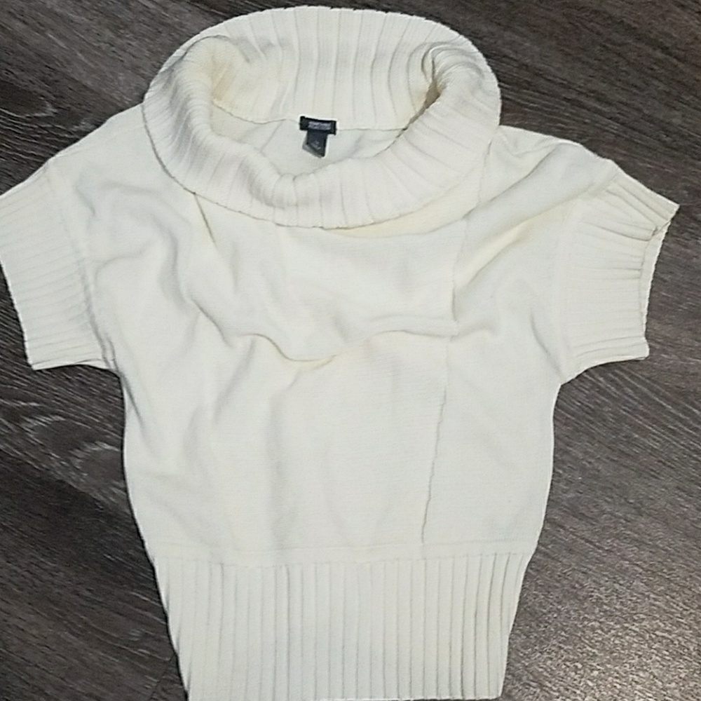 Cowl/boatneck cream sweater Top