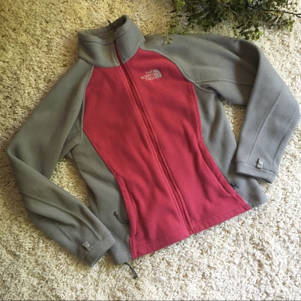 Pink & Gray North Face Fleece