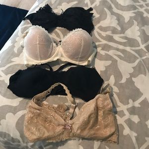 Nursing bras- 4. 2 black and 2 nude 34D and 36C