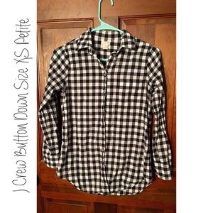J Crew gingham button down