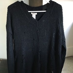 distressed sweater