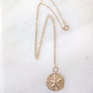 Gold Filled Necklace with Sand Dollar Pendant