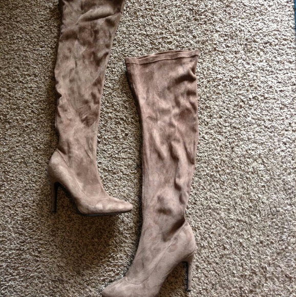Catwalk Thigh High Suede Boots in Black - Dainty Hooligan Thigh High Boots