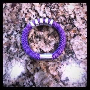 Unique handmade  purple magnetic clasp bracelet