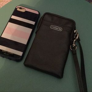 Coach Cell phone holder with pockets