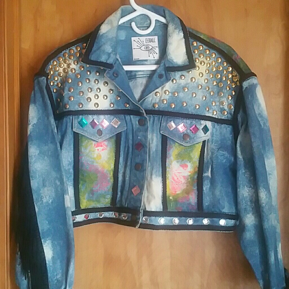 Hand Decorated Jean Jacket