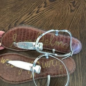 Silver metallic sandals