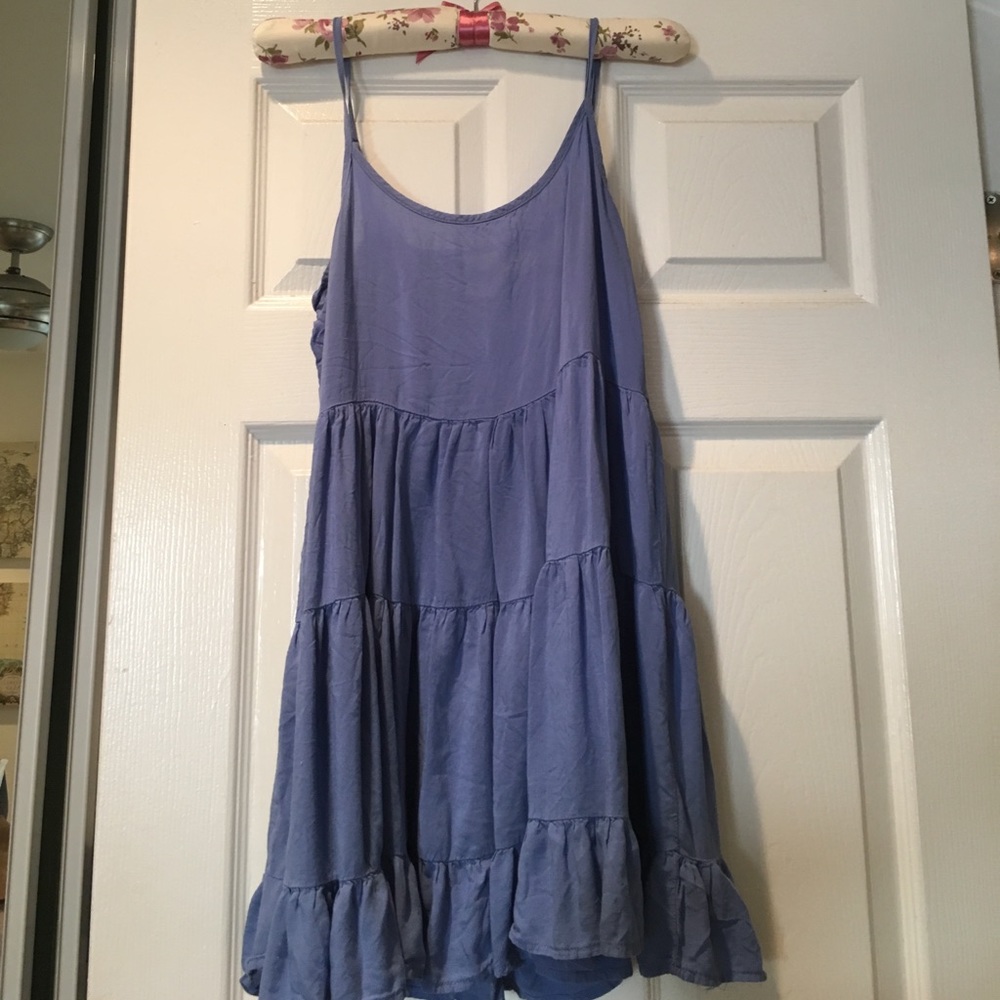 Blue ruffle dress