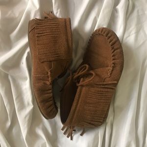 Fringed Moccasin Slippers