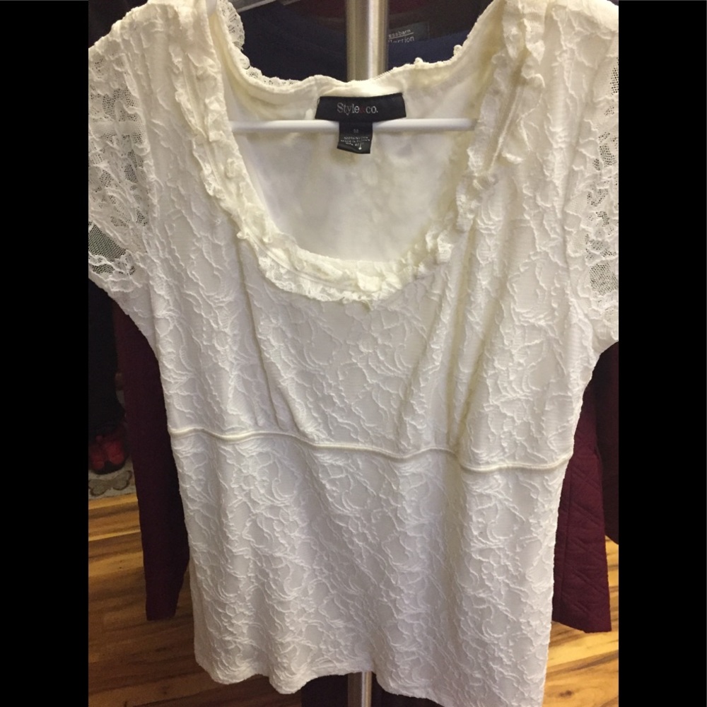 White lace blouse
