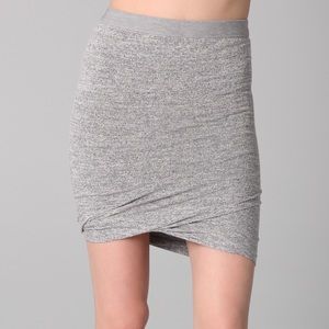 T by Alexander Wang marled grey skirt