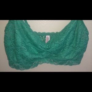 Teal lace bralette
