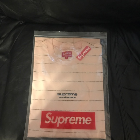 Supreme Shirts Long Sleeve Striped Logo Tee Poshmark Long Sleeve Striped Logo Tee Poshmark