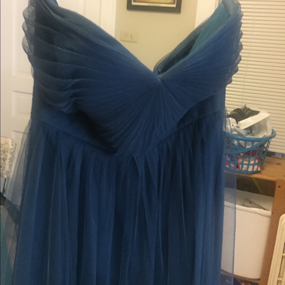 Convertible Annabel Jenny Yoo dress in lapis blue.