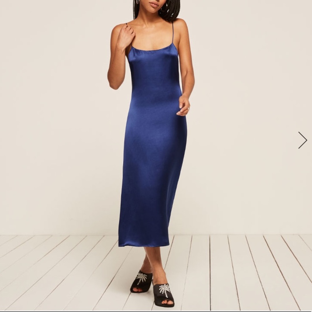 Reformation • silk midi dress