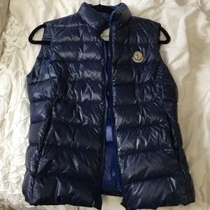 Genuine Moncler Blue Puffer Vest size 1