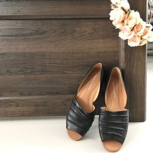 Black open toe sandals