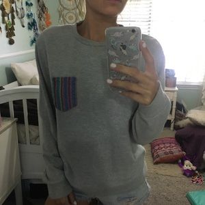 Colorful pocket sweatshirt