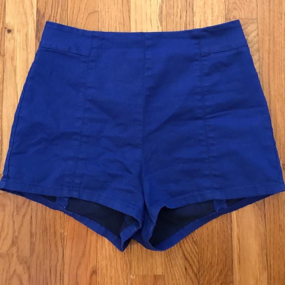 Urban outfitters hot pants- bright blue