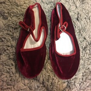 Urban outfitters velvet Mary Janes