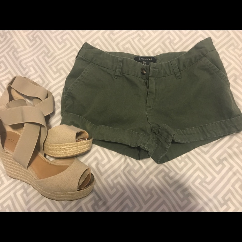 Green Forever 21 shorts