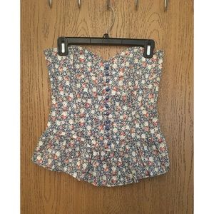 Monteau sweetheart peplum bustier top