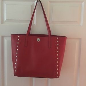 RED Michael Kors Handbag with silver studs