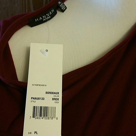 HANNAH Tunic w/ Crotchet Trim Size Petite Lge NWT - Picture 6 of 7