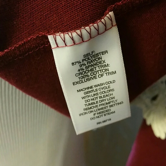 HANNAH Tunic w/ Crotchet Trim Size Petite Lge NWT - Picture 7 of 7