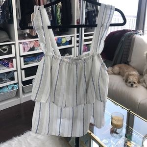 White striped 2 layer top
