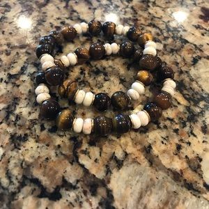 Earth toned beaded bracelets